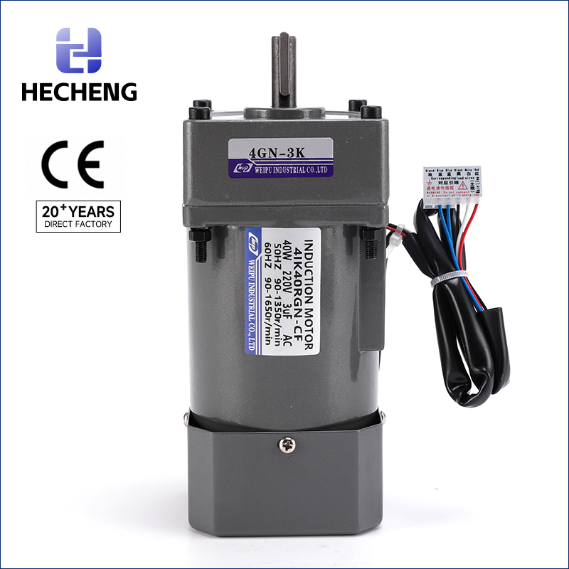 40W 80-Frame Speed Control Gear Motor with 10mm Shaft